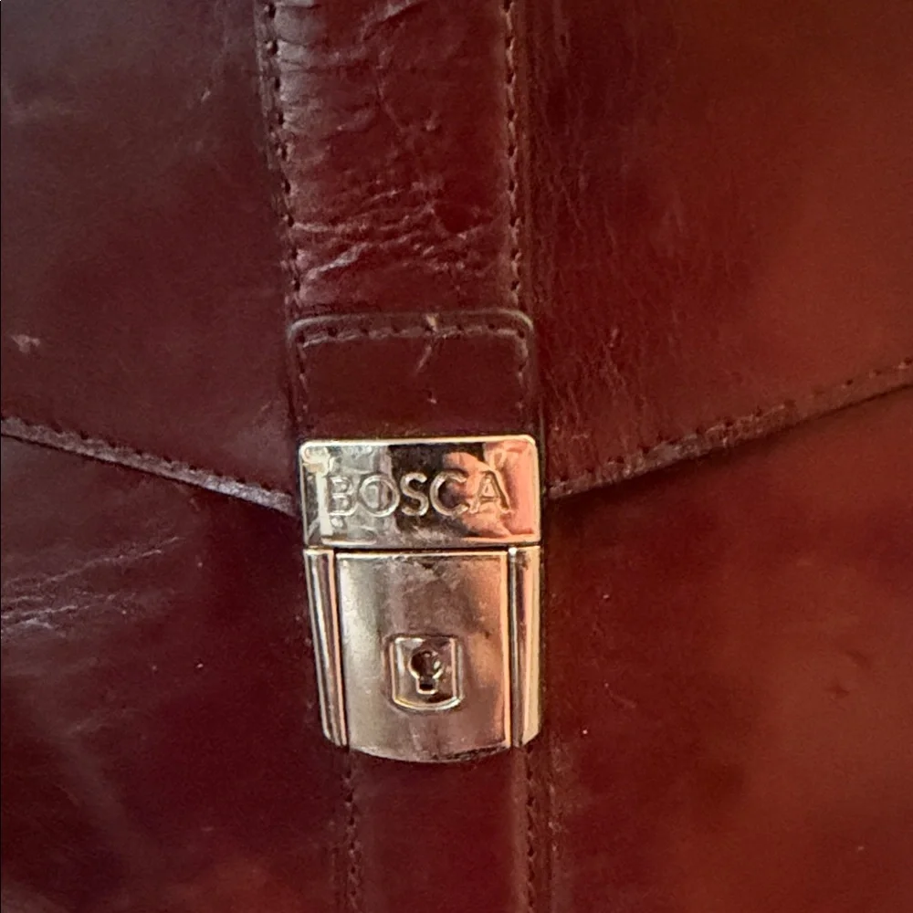 Bosca Rich Brown Leather Briefcase